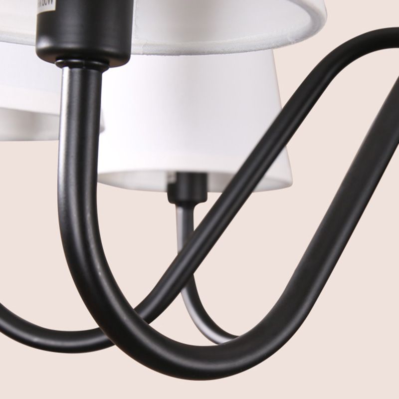 Multi-head hangende verlichtingsarmaturen Amerikaanse stijl kroonluchter hanglamp met stofschaduw