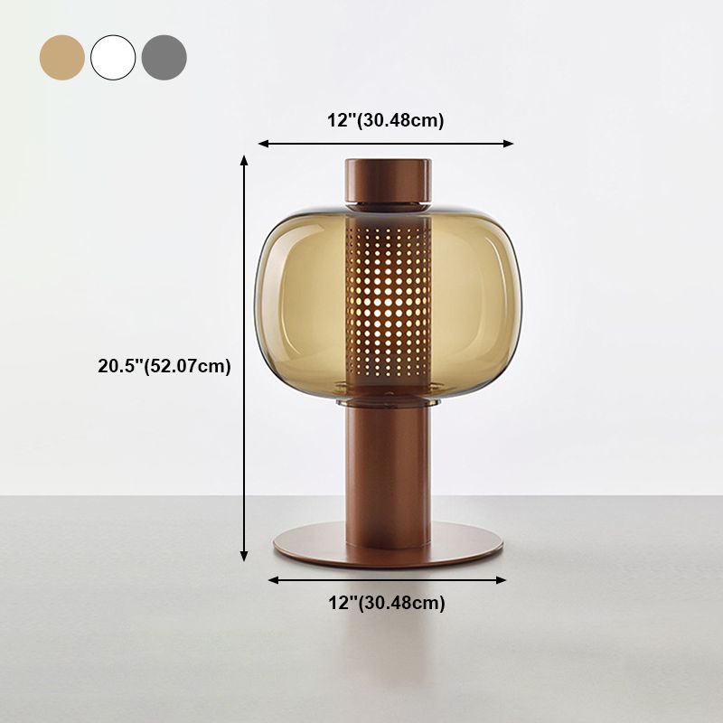 Glasrunde Tabelle Lampe moderne 1-Licht-Tischlampenlampen