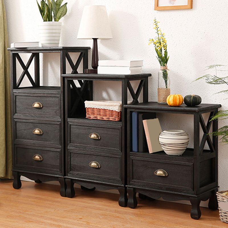 Mid-Century Modern Wood Accent Chest with Drawer Rectangle Chest