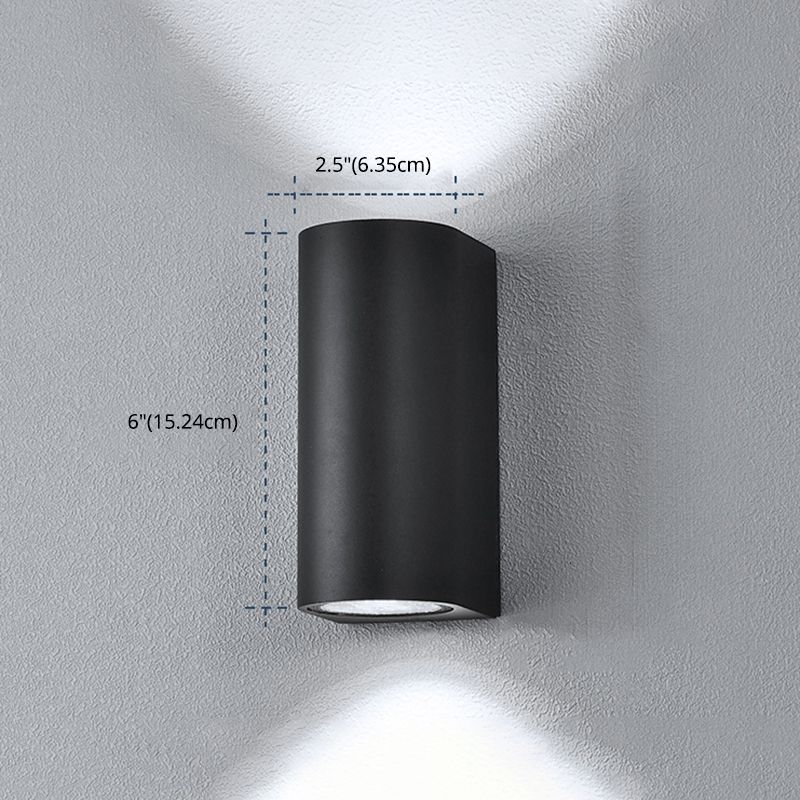 Lámparas negras modernas lámparas aluminio al aire libre 2 luces lámpara de pared de lámpara de pared