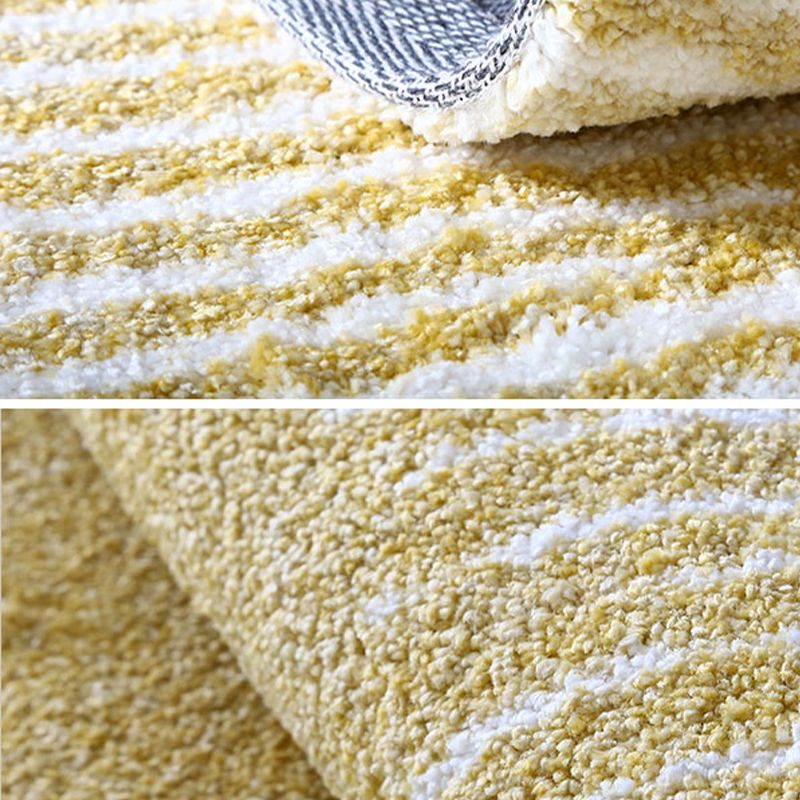 Yellow Contemporary Rug Polypropylene Abstract Printed Area Rug Anti-Slip Backing Washable Area Carpet for Bedroom