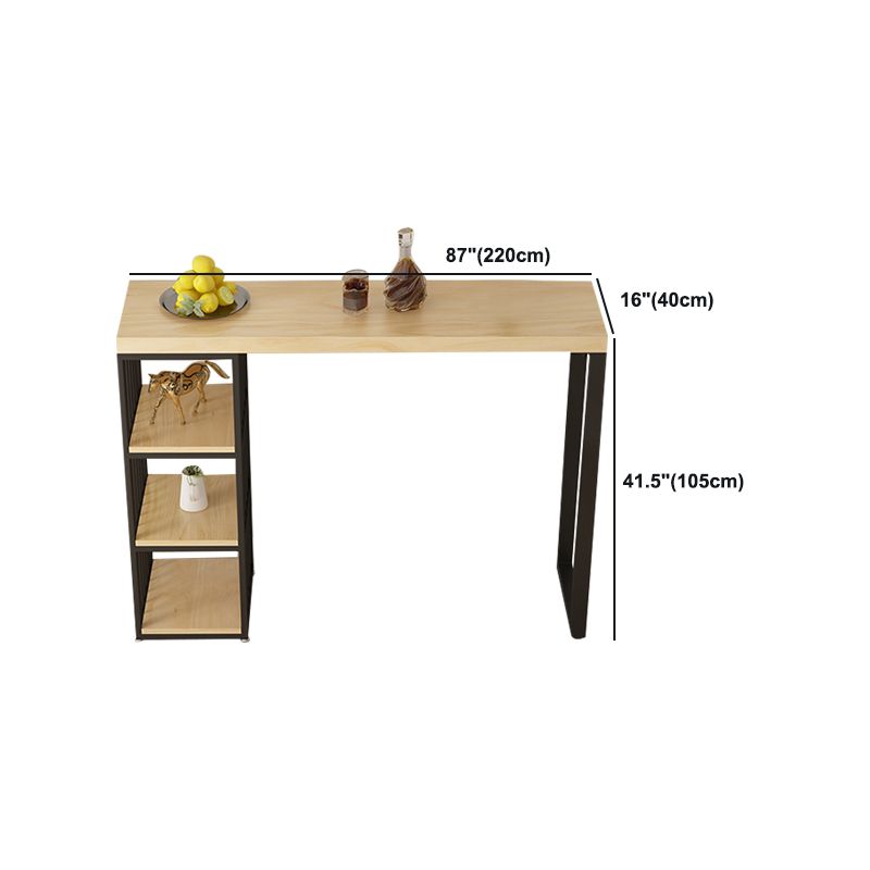 1/2/3 Pieces Industrial Bar Table and Stools Solid Wood and Metal Bar Table Set