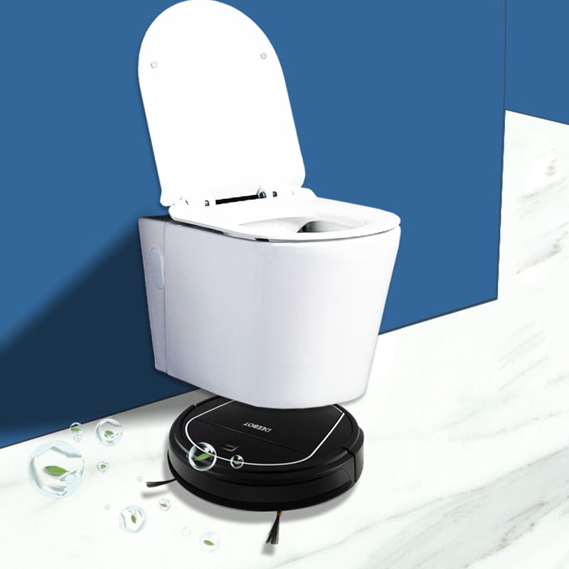 Contemporary Wall Mount Flush Toilet Ceramic Urine Toilet with Seat for Washroom