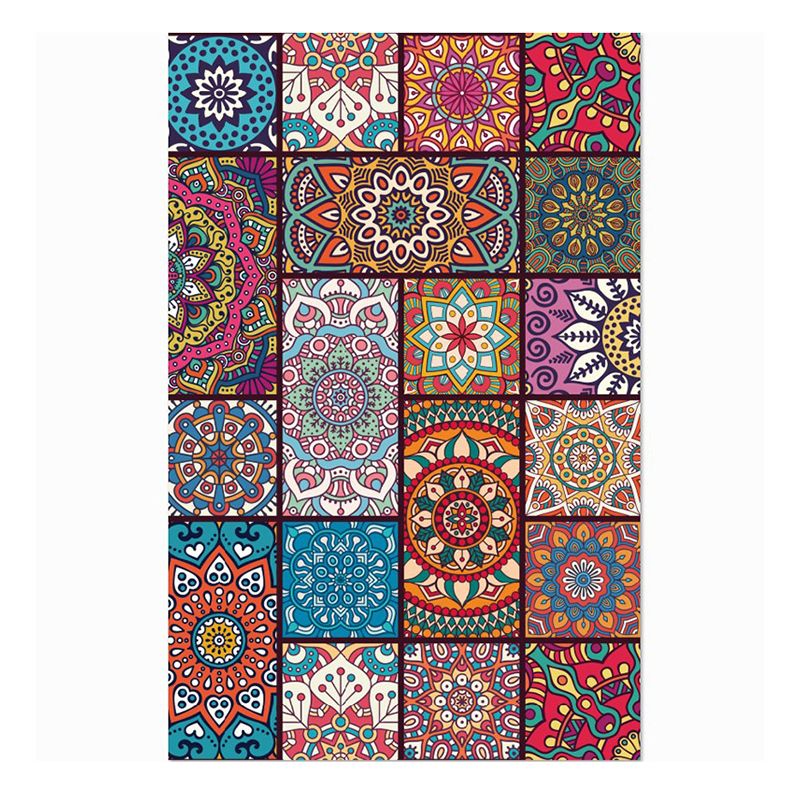 Tapis de carreaux florentins coloré le tapis de support marocain distinctif