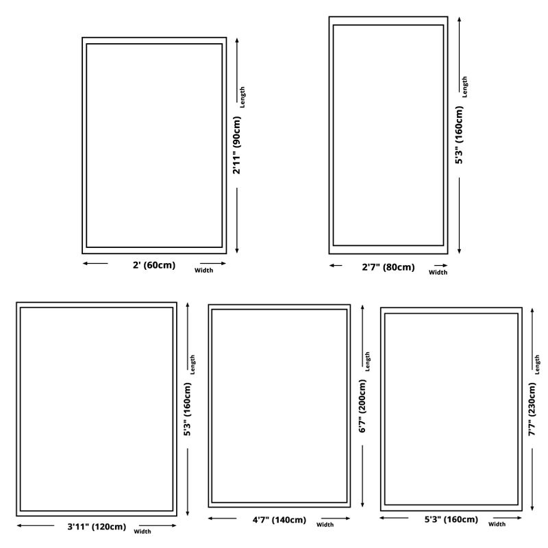 White Geometric Print Area Carpet White Polyester Area Rug Non-Slip Backing Rug for Home Decor