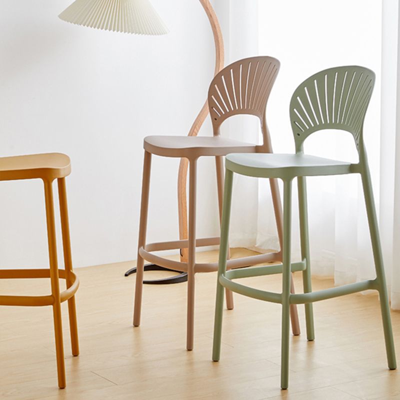 Scandinavian Home Stackable Stool Matte Finish Plastic Barstool