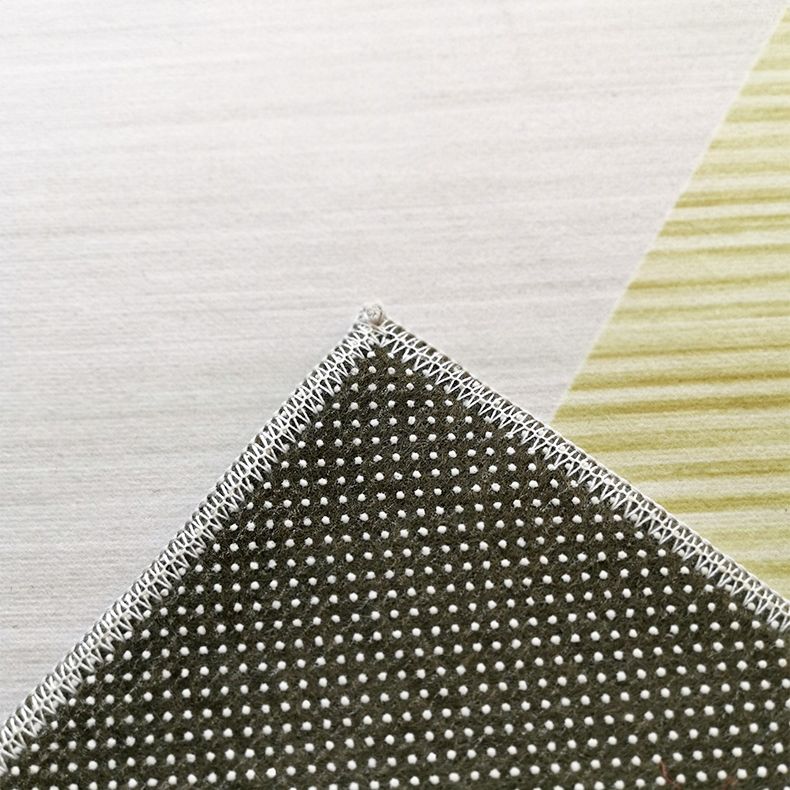 Fancy Modern Rug Blue Geometric Pattern Polyester Area Carpet Non-Slip Backing Rug for Living Room