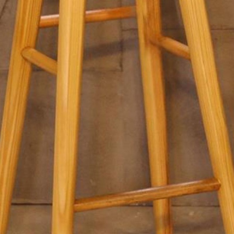 Moderner armloser Thekenhocker aus Holz, Restaurant-Barhocker mit Holzsitz und Pedal