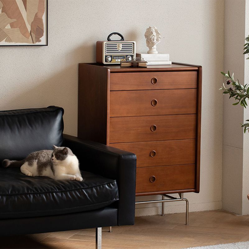 Minimal Rectangle Wood Side Cabinet Soft Close Drawers Storage Cabinet