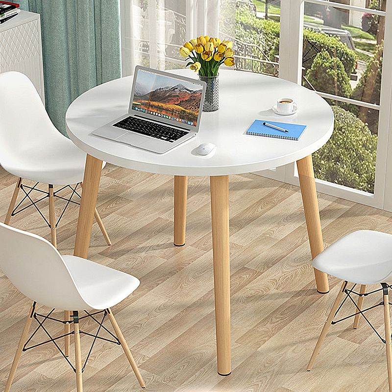 Modern Style Wood Color Solid Wood Base White/wood Color Density Board Top Coffee Table