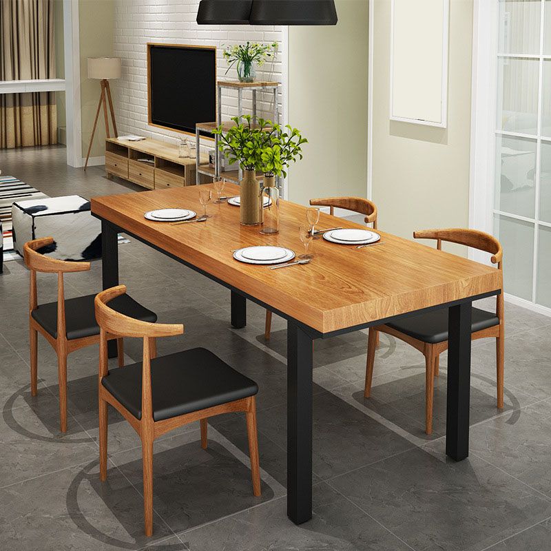 Industrial Home Dining Table Set 1/2/5 Pieces Solid Wood Dinette Set