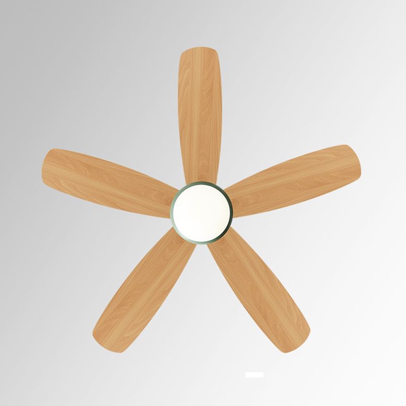 1-Light Ceiling Fan Lamp Modern Style Metal Ceiling Fan Lighting for Bedroom