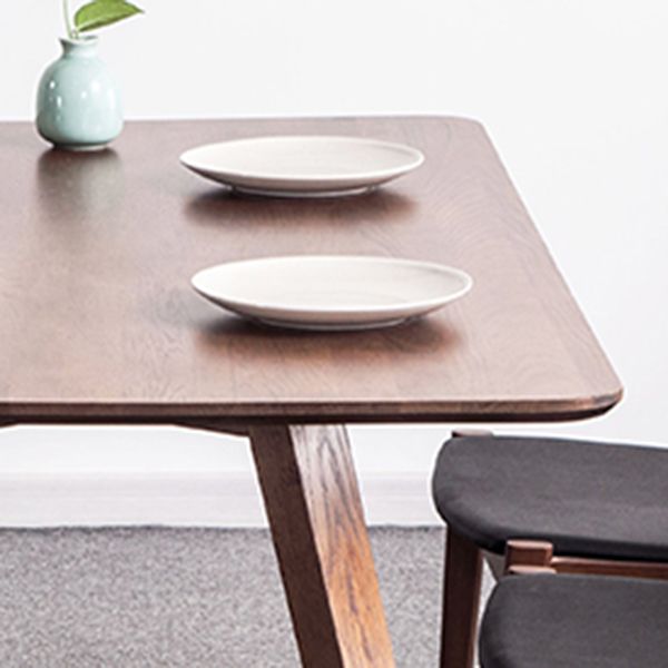 Mesa de comedor fija de madera maciza, moderna, rectangular, con doble pedestal
