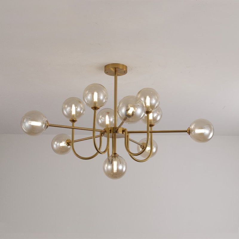 Contemporary Chandelier Glass Shade Pendant Lighting Fixtures for Dining Room