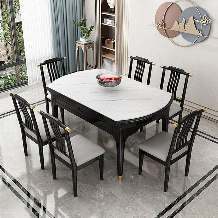 Contemporary Dining Room Table Solid Wood 4 Legs Dining Site Table