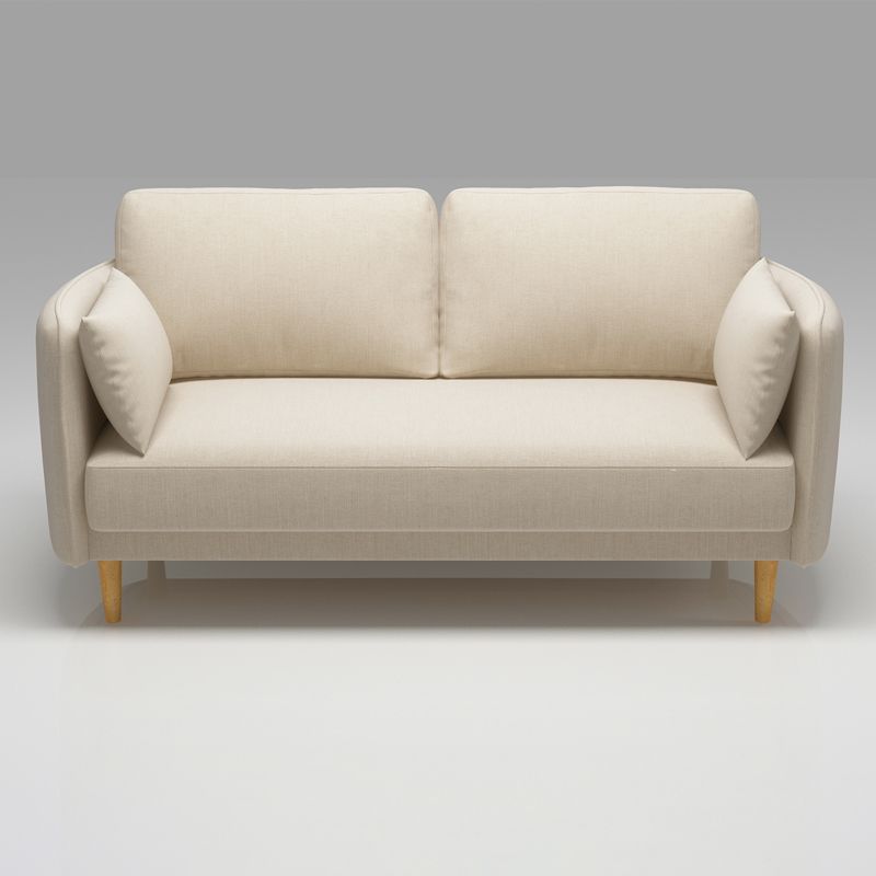 Linen Contemporary Standard Square Arm Sofa for Living Room, Apartment