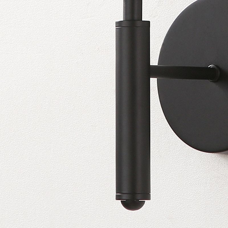 Apparecchio di illuminazione a parete moderna 1 lampadina chiara chiara in vetro texato luce in nero