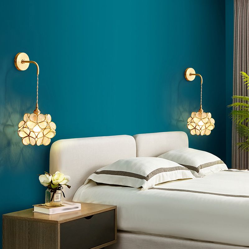 Post Modern 1 - Light Wall Sconce Solid Brass and Glass Wall Lighting Fixture in Gold