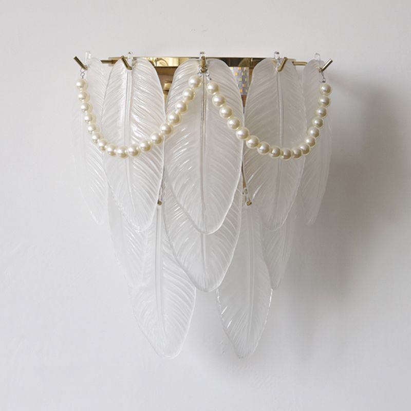 Wall Light Fixture Modern Style Glass Shaded Wall Mount Lighting