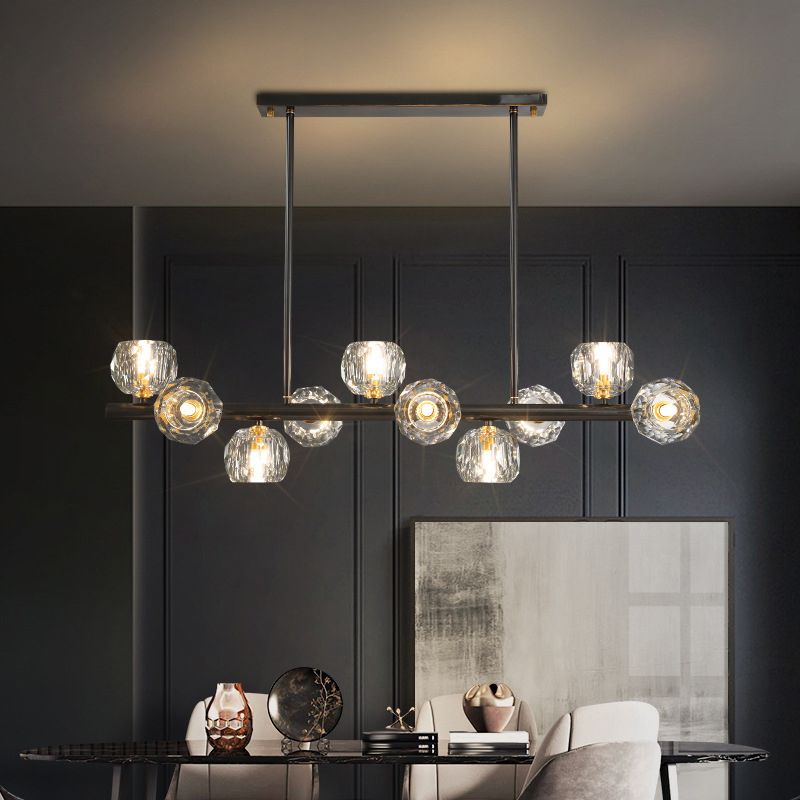 Modernist Ball Shape Island Pendants Crystal Pendant Lights for Dining Room
