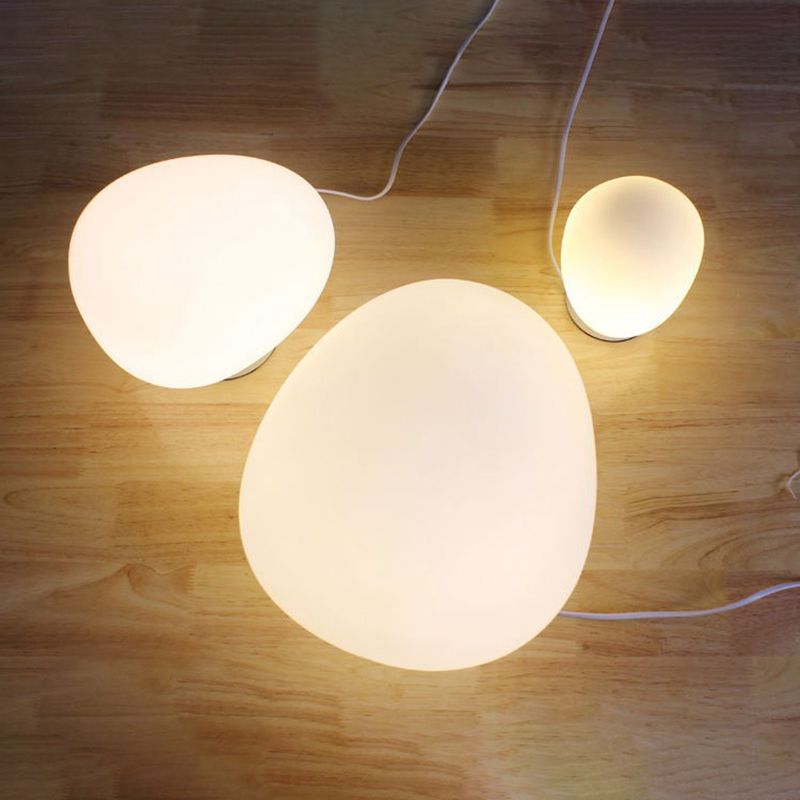 Modern Minimalist Style Spherical Table Lamp Glass 1 Light Table Light for Bedroom