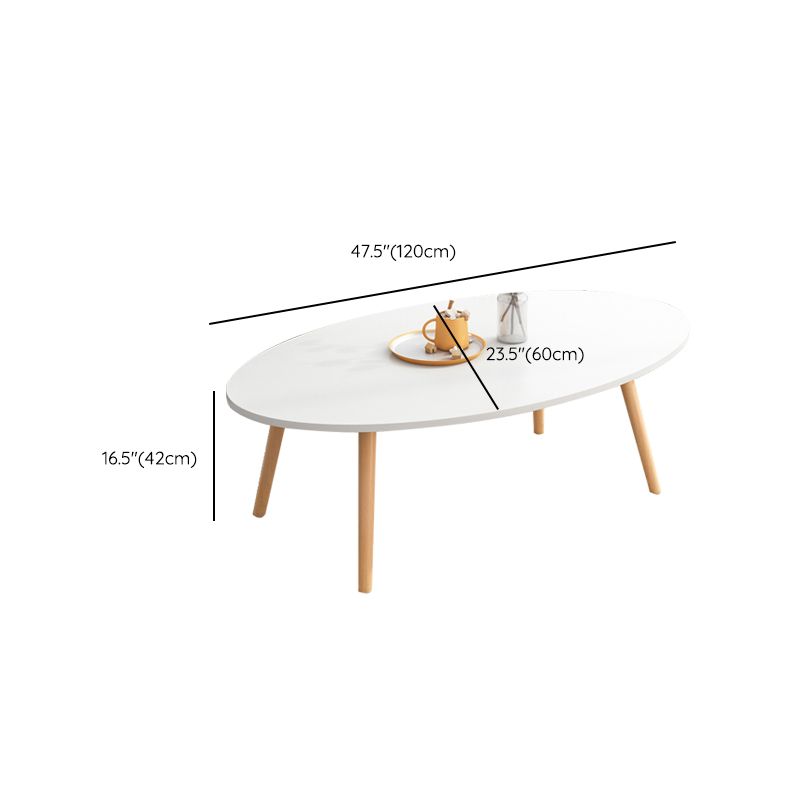 Minimalistic Single Coffee Table Wood Contemporary Cocktail Table with Shelf