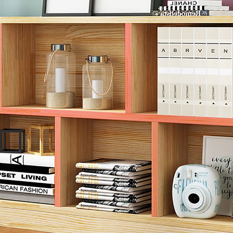 Contemporary Wood Bookcase Standard Bookshelf for Home Office 9.4" Wide