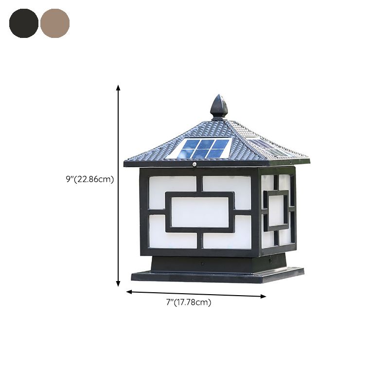 Modern Simple Aluminum Pillar Lamp Square Shape Pillar Light for Outdoor
