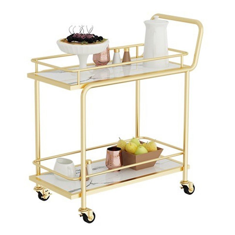Rectangular Modern Prep Table Stone Rolling Dining Room Prep Table