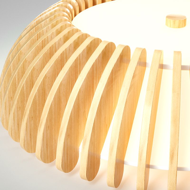 Nordic Ceiling Light Fixture Wooden LED Flush Mount for Living Room