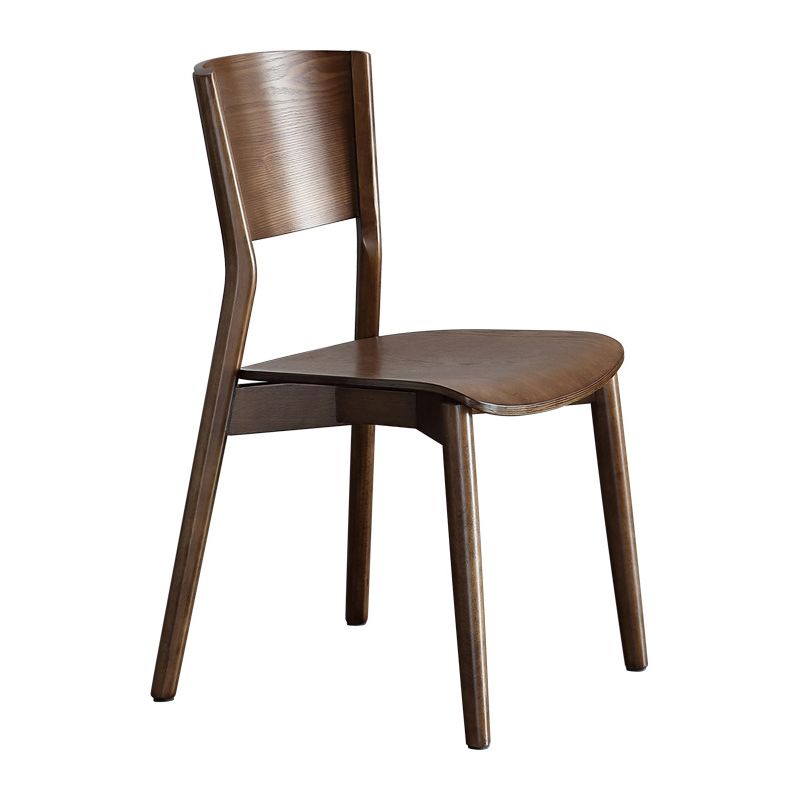 Contemporary Wood Dining Room Chair Armless Open Back Dining Side Chair