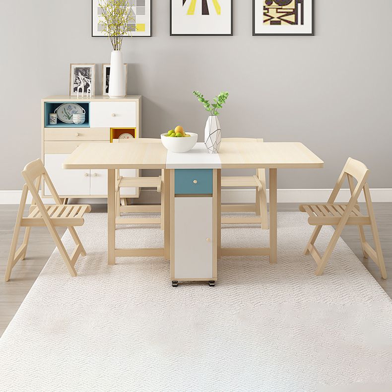 Modern Folding Dining Table Set 1/2/3/5 Pieces Dining Set for Home Use