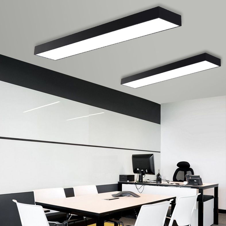 Lámpara de techo contemporánea de montaje empotrado con pantalla acrílica para sala de reuniones de oficina