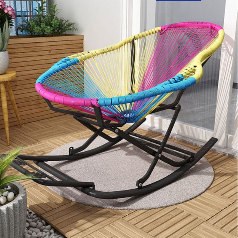 Simple Style Iron Base Balcony Lazy Chair Leisure Rocking Chair