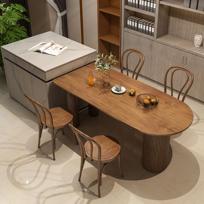 Free Form Solid Wood Dining Table Contemporary Dining Table for Dining Room