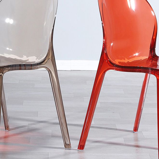 Contemporary Kitchen Dining Side Chair Plastic Stack Parsons Chair