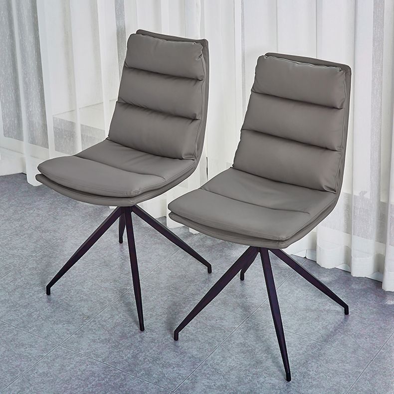Chaises de salle à manger rembourrées scandinaves, chaises latérales sans accoudoirs à dossier solide pour un usage domestique