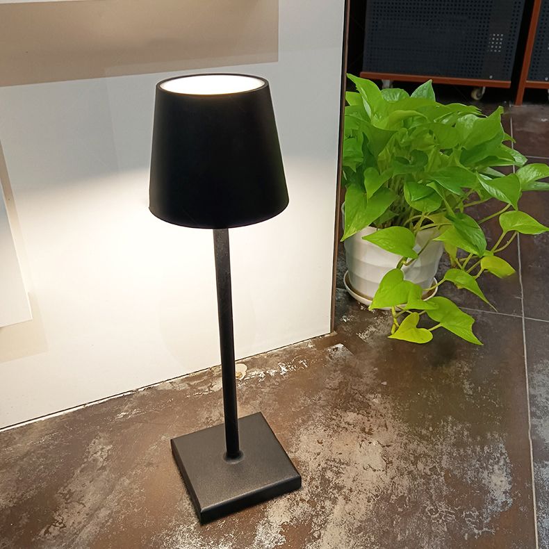 Metal Cylinder Night Table Lamps Modern Style 1 Light Table Light