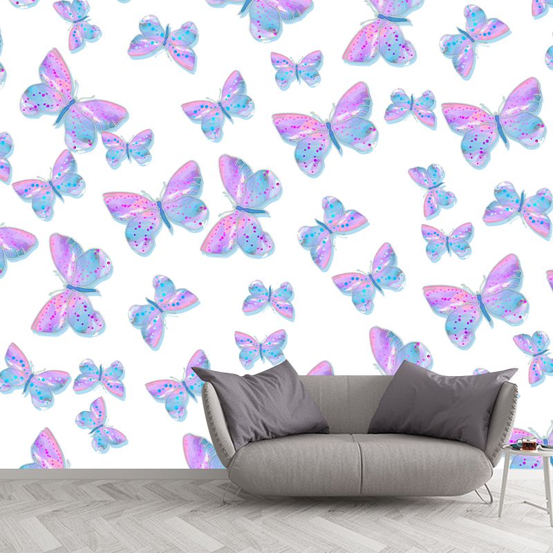 Environment Friendly Mural Wallpaper Butterfly Illustration Bedroom Wall Mural