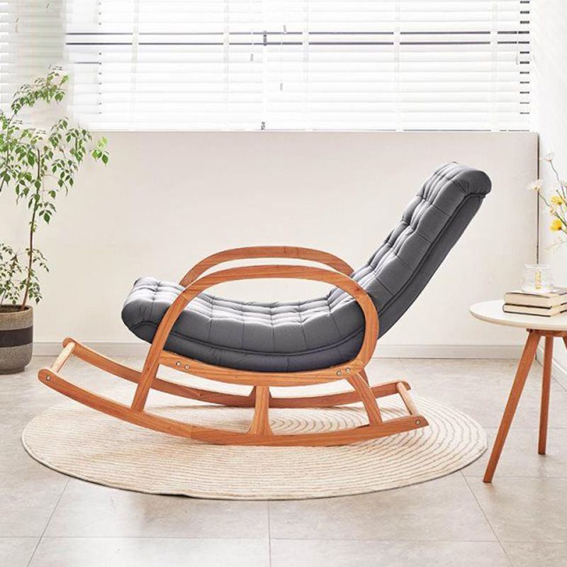 Modern Style Sofa Rocking Chair Wooden Rocking Chair for Living Room and Bedroom