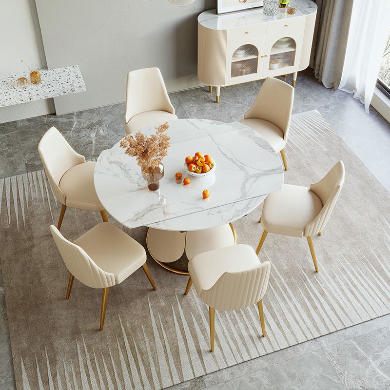 Glam 1/4/5/7 Pieces Dining Set Sintered Stone Dining Table Set