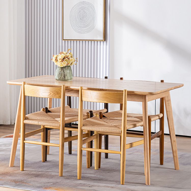 Silla de comedor de madera de estilo escandinavo, silla lateral de comedor con respaldo abierto para Patio