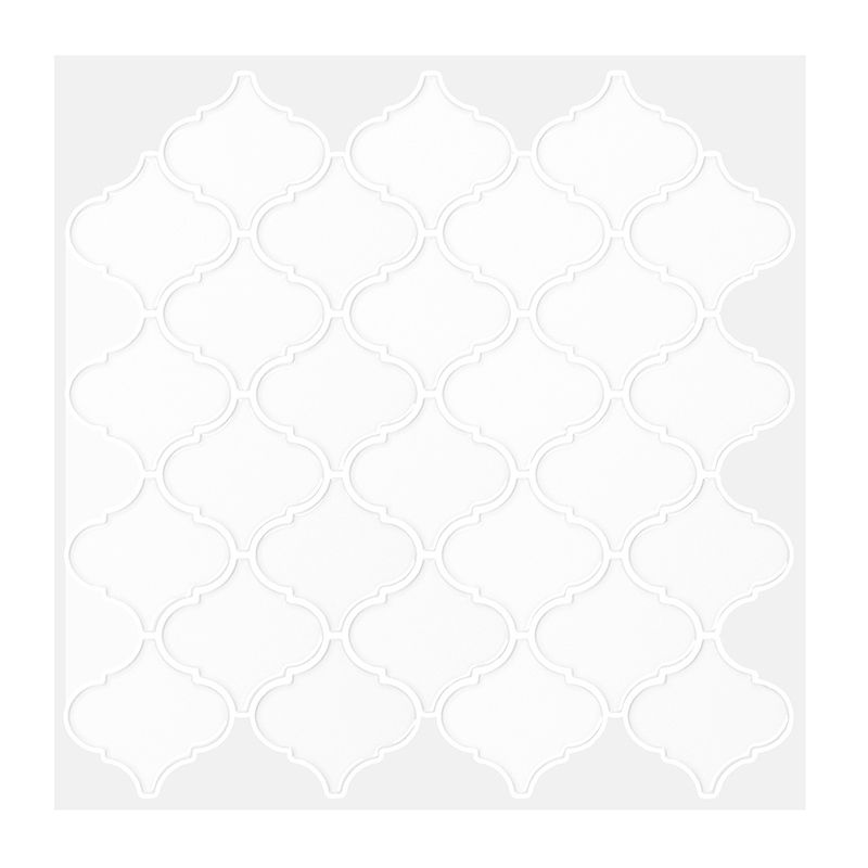 Polygon Metal Peel and Stick Backsplash Tile PVC Peel and Stick Tile for Kitchen