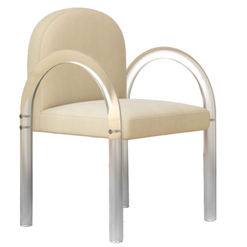 Modern Simple Arm Chair Acrylic Frame Dining Arm Chair for Living Room
