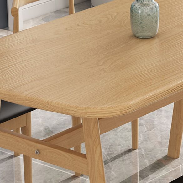 Minimalist Traditional Height Wood Dining Table Rectangle Dining Room Set For Home