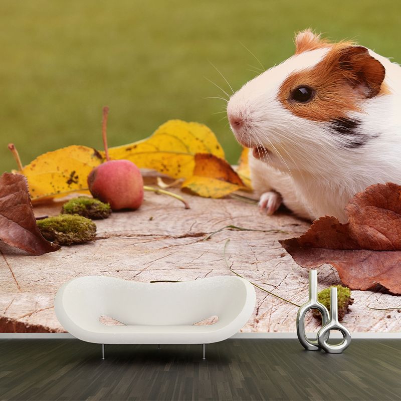 Customized Contemporary Guinea-Pig Mural Mildew Resistant for Sitting Room Bedroom