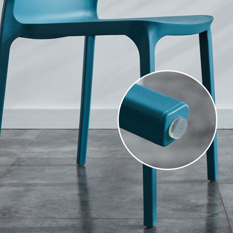 Silla lateral de plástico moderna para interiores y exteriores, silla con respaldo