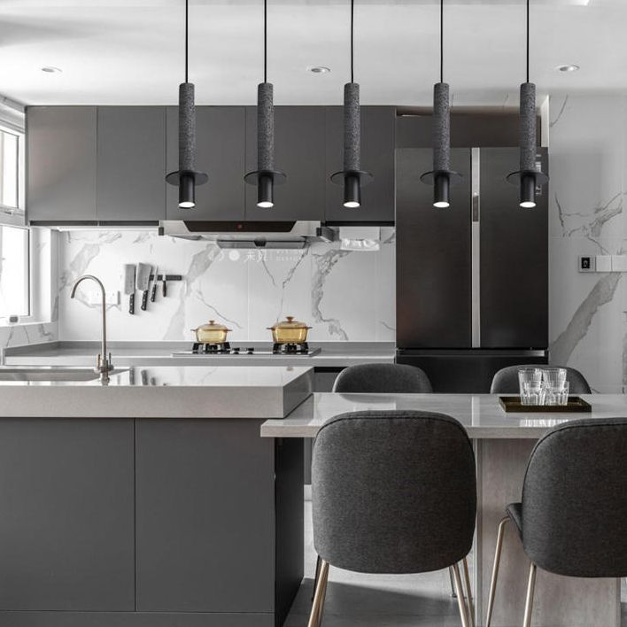 Nordic Modern Long Cylindrical Shape Pendant Light Stone Small Suspension Light  for Living Room