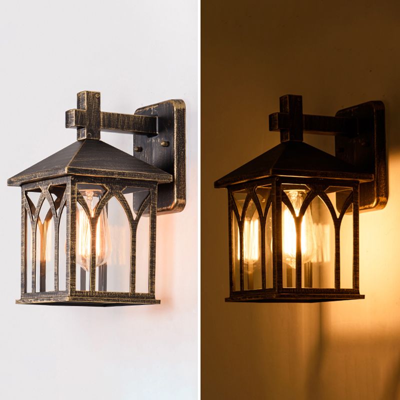 Aluminum Alloy Wall Lamp Sconce Industrial Outdoor Squared Sconce Light Fixture