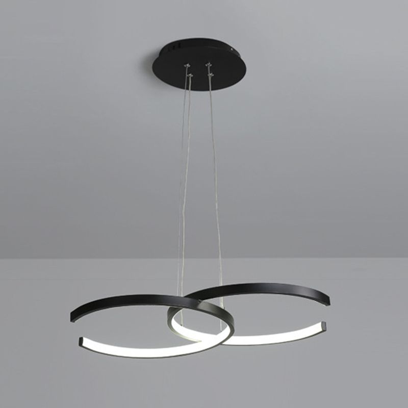 Acrylic C-Shape Hanging Lamp Kit Contemporary Style LED Pendant Lighting Fixture